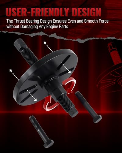 Reywoo Harmonic Balancer Puller and Installer Tool Set, Works as Flywheel Puller, Steering Wheel Puller, and Crankshaft Pulley Puller - style: Removal and Installation