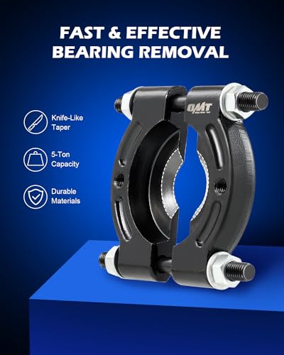 Bearing Puller Set, 5 Ton Capacity Bearing Separator, Pinion Wheel Bearing Removal Kit with 2" and 3" Jaws, Wheel Hub Axle Puller Set, Heavy Duty Bearing Splitter Tool Kit with Blue Case - color: black bearing separator