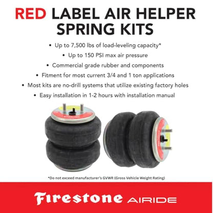 TrendsAuto Firestone Airide Red Label Air Springs Rear Kit & Air Command Heavy Compressor with Single Wireless App and Remote fits 2020-2026 4500HD 5500HD Cab-Chassis | TrendsAuto Decal - size: Single Path