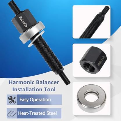 ReluxGo Harmonic Balancer Installer Bolt for 66515, Damper Vibration Install Tool Compatible for SBC and BB Chevy Cranks