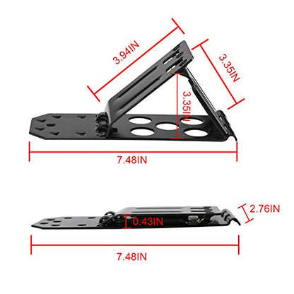 YOKOKO 2 PCS Wheel Chocks, Heavy Duty Metal Wheel Chock Blocks Foldable Tire Stoppers for Automotive, Car, SUV, Trailer, RV, Trucks & Camper