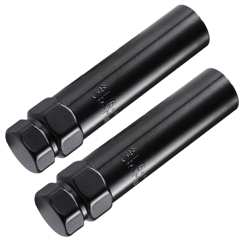 VEXPLO 6 Spline Lug Nut Key 2 Pack, Small Tuner Wheel Lock Socket Tool | Small 6 spline lug nut socket Key. Replacement Wheel lock removal tool for 12x1.5, 12x1.25 & 1/2" aftermarket tuner lugs - color: Black, size: Two Small 6-Spline