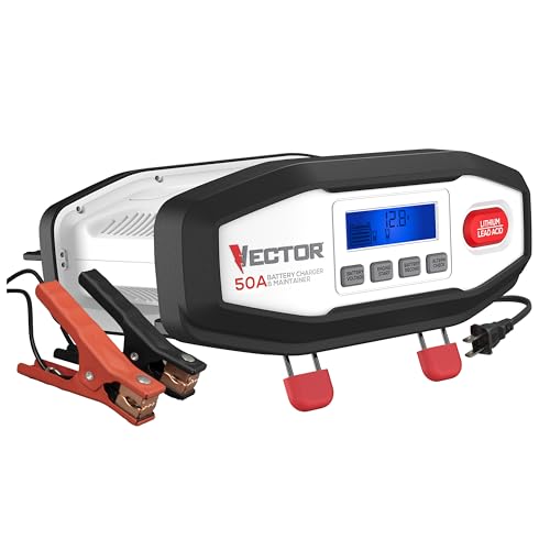 Vector VECBC50 50 Amp Battery Charger/Maintainer for Lithium or Lead Acid Batteries - size: 50 Amps