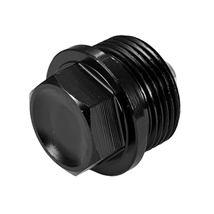 X AUTOHAUX 2 Set M24x1.5 Oil Drain Plug Magnetic Aluminum Alloy Sump Drain Nut Oil Drain Bolt with 2 Washer for Car Motorcycle Black - size: M24x1.5