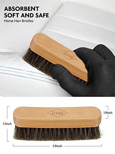Fantasticlean Car Detailing Brush Set, Interior Leather Cleaning Kit, 9PCS | Car Interior Brush Kit, Horse Hair Leather Brush for Car Detailing, Scratch-Free Leather Cleaner Applicator, Cleaning Cloth - size: IT-ACS01-NT