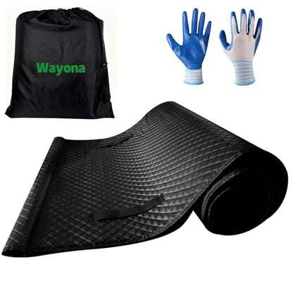 Wayona Rolling Creeper Mat 58"X27", Foldable Under Car Repair Mat for Mechanics, Automotive Creeper Mat with Storage Bag Gloves for Low Clearance, Uneven Roads, Long-Distance Trucks and All Terrains