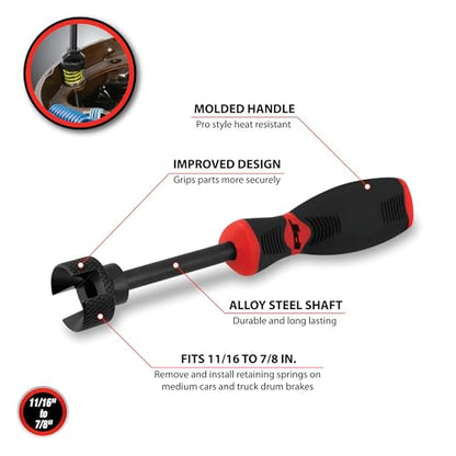 Performance Tool W158C Brake Spring Compressor - Essential Tool for Efficient Brake Maintenance and Repair Tasks - size: Brake Spring Compressor