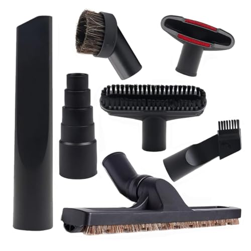 7 PCS Vacuum Attachments Replacement for Shop Vac Accessories with, 1 7/8" to 1" Adapter for Shop Vac,1 1/4" Household Cleaning Accessories Brush Kit for Shop Vac Attachment - size: 7PCS