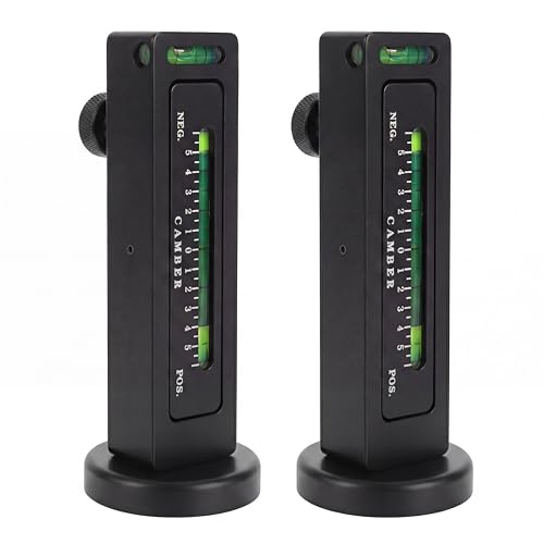 2 Pack Adjustable Magnetic Gauge Tool, Wheel Camber, Caster Pillar and Wheel Alignment Tools for Automotive Truck RV Tire Repair Black - color: Black