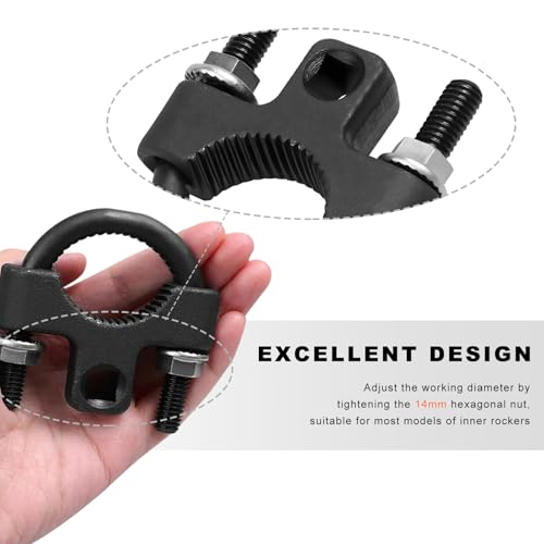Inner Tie Rod Removal Tool, 3/8 Inch Alloy Steel Tie Rod End Wrench with Non-Slip Teeth, Inner Low Profile U-Wrench for Vehicle Chassis Rocker Removal or Installation