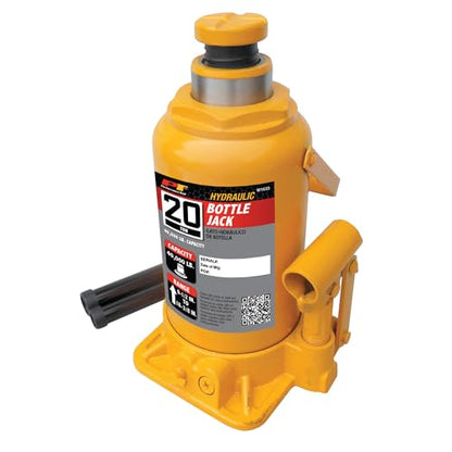 Performance Tool W1633 20 Ton (40,000 lbs.) Heavy Duty Hydraulic Bottle Jack - size: 20-Ton