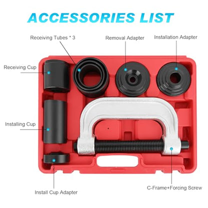 Nilight Ball Joint Press kit with 4x4 Adapters, Ball Joint Remove and Install Tools, 10 PCS Ball Joint Service Kit for Most 2WD and 4WD Cars and Light Trucks - style: Ball Joint Press kit