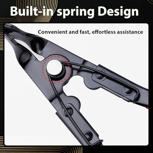 Car Panel Trim Removal Tool, Interior Clip Plier with Red Non-Slip Handle, Door Upholstery and Dashboard Fastener Remover