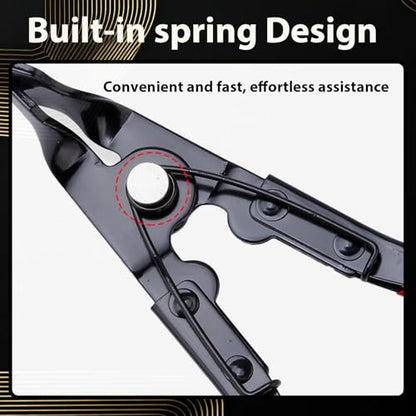Car Panel Trim Removal Tool, Interior Clip Plier with Red Non-Slip Handle, Door Upholstery and Dashboard Fastener Remover