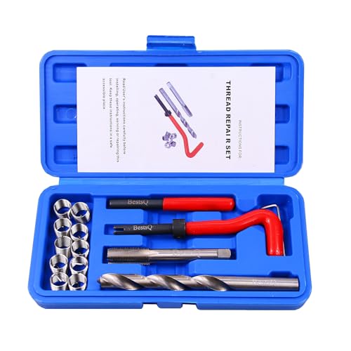 15pcs Thread Repair Kit M12 x 1.25mm Metric Thread Repair Insert Kit | Compatible Hand Tool Set for Auto Repairing (M12-1.25)