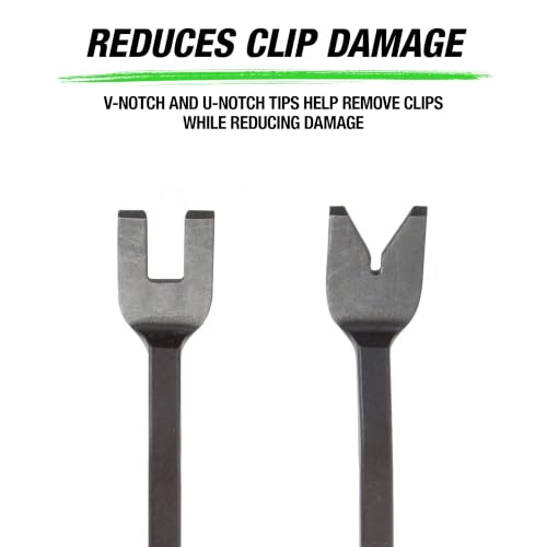 OEMTOOLS 6 Piece Car Trim Removal Tool Kit for Upholstery and Clip Removal | Rubberized Comfort-Grip, Designed to Reduce Damage, For Interior and Exterior Trim, Removes Manual Window Crank Handles - style: 6-Pc Trim and Upholstery Removal Kit