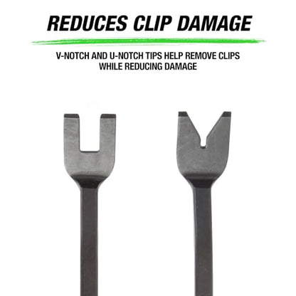 OEMTOOLS 6 Piece Car Trim Removal Tool Kit for Upholstery and Clip Removal | Rubberized Comfort-Grip, Designed to Reduce Damage, For Interior and Exterior Trim, Removes Manual Window Crank Handles - style: 6-Pc Trim and Upholstery Removal Kit