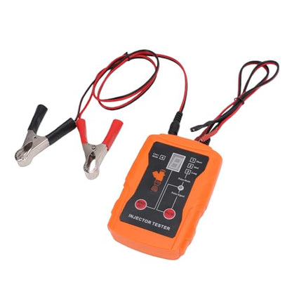 Automotive Fuel Injector Tester Cleaning Tool Kit, 2 in 1 Function Fuel Injection Cleaner with 8 Adapters and 8 Pulse Modes, 4 Wire Dual Channel Car Engine System Cleaner (Orange) - color: Orange