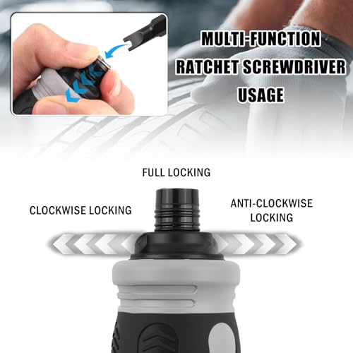 29PCS Tire Plug Kit,Self-Service Tire Repair Rubber Nail Kit Includes Ratchet Screwdriver,Pliers,Screw in Tires Plugs,Universal Tires Repair Kits for Quick Puncture Repairs