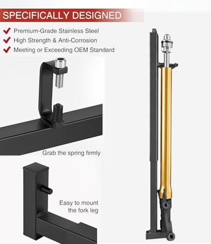 TFSC 01 Motorcycle Fork Spring Compressor Tool Kit | Adjustable Stainless Steel Fork Tool for Fork Seal & Oil Change, Spring Removal Compression Tool for Sport Bikes, Road Racers
