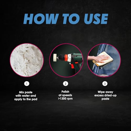 Optical Grade Cerium Oxide 8oz Glass Repair Powder | Glass Window and Windshield Repair | Optical Grade, for use with Camera, Scope, Binocular Lens (8oz with 3" Felt Bob Wheel) - style: 8oz With 3" Felt Bob Wheel