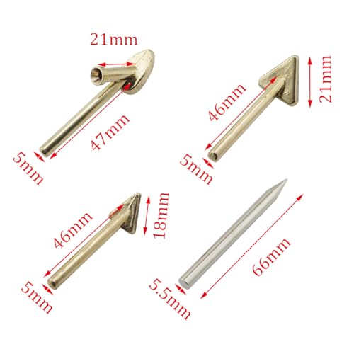 ZYAMY 4PCS Plastic Soldering Tip Triangle Smoothing Tip Soldering Iron Tip Copper Tip with Hole Soldering Rod Heating Smoothing Repair Tool For Fuel Tank Car Bumper Dashboard Kayak Repair