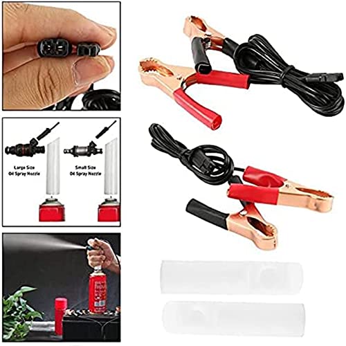 Universal Auto Car Fuel Injector Nozzle Flush Cleaner Adapter DIY Cleaning Tool Kit Set, Injector Nozzle Gasoline Cleaning Tester Repair Tool Compatible with Fuel Pressure Test Kit