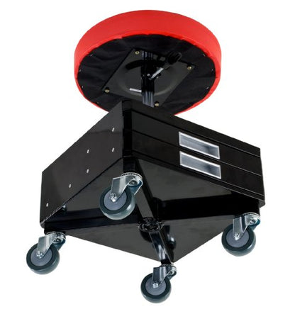 Pro-Lift C-3100 Grey Pneumatic Chair with Dual Tool Tray - 300 lb. Capacity, Pack of 1