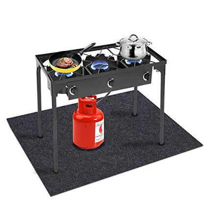 Turkey Fryer Mat,for Floor Surface/Absorbent mat Lightweight Washable Floor Mat to Protect Decks and Patios from Grease Splatter,Against Damage and Oil Stains or Grease Spills，Back Non-Slip (36”×30“) - size: 36”×30“