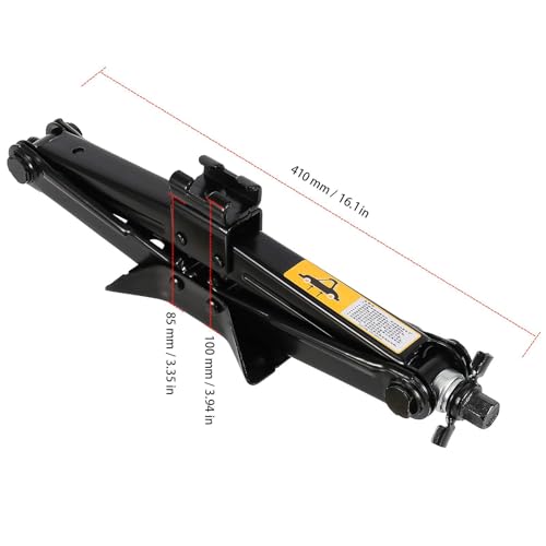 2 Pack Car Scissor Jack, 1.5 Tons 3307 Lbs Capacity Heavy Duty Car Jack with Ratchet Wrench, Portable Tire Jack for Cars, Truck, Sedan, SUV, MPV