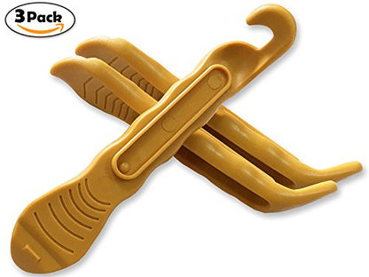 Bike Tire Lever - Premium Hardened Plastic Levers to Repair Bicycle Tube - Must Have Tool Kit for Road Bicyclist - Set of 3 - color: Gold