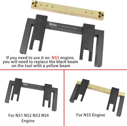 Master Engine Timing Vanos Camshaft Alignment Locking Tool Kit | Compatible with BMW 2.5L 3.0L N51 N52 N53 N54 N55 S55 Engines, Crankshaft Flywheel Alignment Tool Kit - color: Blue-New