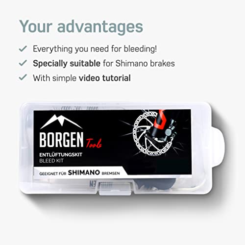 Borgen Bike Brake Bleed Kit for Shimano Hydraulic Disc Brakes I Brake Bleeder Kit Bike