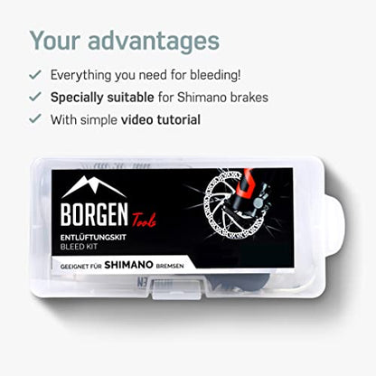 Borgen Bike Brake Bleed Kit for Shimano Hydraulic Disc Brakes I Brake Bleeder Kit Bike