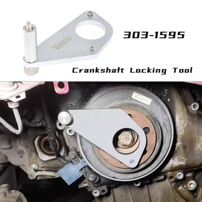 Engine Camshaft Timing Locking Tool Kit, Compatible with Jaguar Land Rover Evoque 2.0T, Ford Focus Mondeo Lincoln 2.0 SCTi Ecoboost Ti-VCT, 2.3T Mustang 303-1594 303-1595 303-1565 303-1504 - size: 9PCS Kit