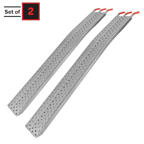 Loading Ramps - Set of Two 69-Inch Ramps for ATVs, Motorcycles, Mowers, Carts, and More - 2200lb Combined Capacity Car Ramp Set by Stalwart - size: 69-Inch