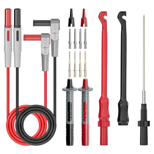 Goupchn Multimeter Automotive Test Leads Kit for Electrical Testing | Wire Piercing Clip, Puncture Probes, 4mm Banana Plug Extension Test Cable Set - style: P1033B