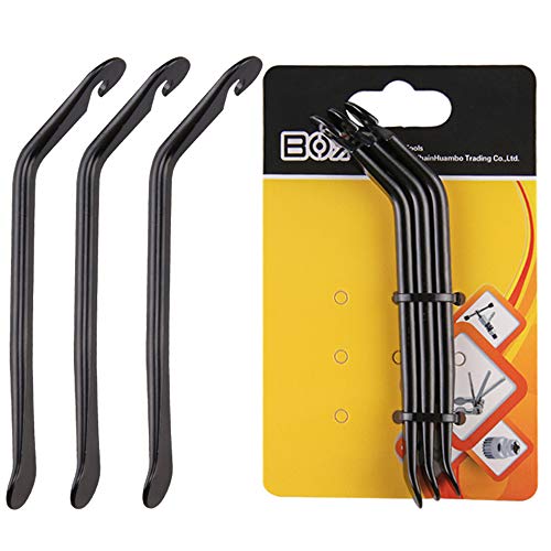 3Pcs Tire Levers, 4.3 inches Carbon Steel Portable Tire Repair Changing Tool Set Lever Tyre Spoon Bike Tube Repair Kit for Remove Replace Road Mountain