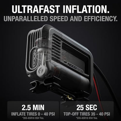 NOCO AIR20: UltraFast 20A Tire Inflator - 12V Portable Air Compressor Pump – 47 SLPM Airflow Inflates 0–40 PSI in 2.5 Minutes – Digital Gauge + Auto-Shutoff