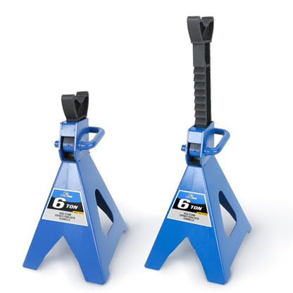 6 Ton (12,000 LBs) Automotive Jack Stands,Heavy Duty Steel Car Lifting Stand for Garages,Repair Shops,Adjustable Height 14.6"- 24",1 Pair - size: 6 Ton
