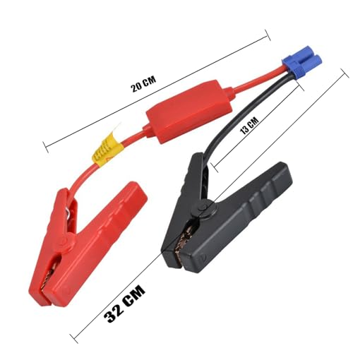 EC5 Jump Starter Cable with Battery Clamps for 12V Emergency Portable 10AWG Car Jump Start Battery Booster Cable Replacement Alligator Clips-Booster Jumper Cables -Car Jump Starter Battery Clips - color: EC5-Anti reverse charging