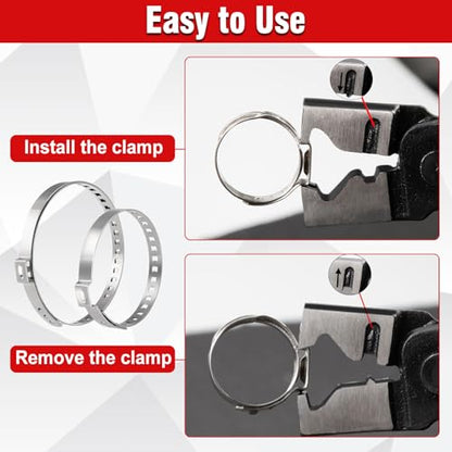 9 Pcs Hose Clamp Pliers with CV Boot Clamp Kit, Clic and Clic R Type Collar Plier Small and Large Stainless Steel Universal Adjustable Drive Shaft CV Boot Automobile Repair Tools for Most Car