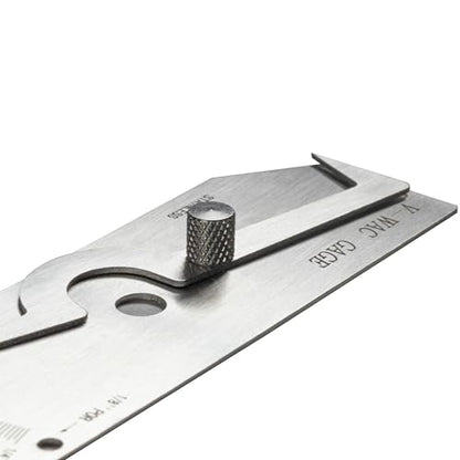 HFS(R) V-WAC Single Weld Gage Welding Inspection Thread Gauge Inch Stainless Steel Checks Undercut Crown Height Porosity Pits - size: Inch V-WAC