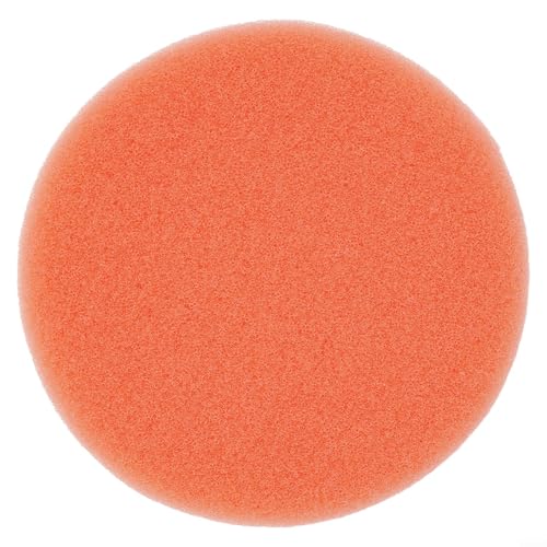 10-Pack 75 mm (3 Inch) Orange Smooth Flat Foam Polishing Pad Set for Car Polisher – Auto Detailing Waxing Sponge Kit Compatible with Polishes, Pastes & Sealants, Scratch Removal