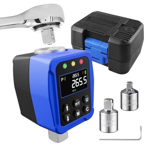 Digital Torque Adapter 1/2" Drive 1.1-22 Ft-lb/1.5-30 Nm, Digital Torque Wrench Converter with LCD Display ±1% Accuracy, for Bike & Motorcycle Maintenance DIY - size: 1/2" 1.1-22 FT.LB Digital Torque Adapter