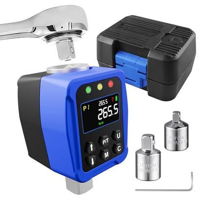 Digital Torque Adapter 1/2" Drive 1.1-22 Ft-lb/1.5-30 Nm, Digital Torque Wrench Converter with LCD Display ±1% Accuracy, for Bike & Motorcycle Maintenance DIY - size: 1/2" 1.1-22 FT.LB Digital Torque Adapter