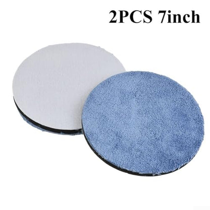 Microfiber Polishing and Buffing Pads Set, 2 Pack, Foam Core for Car Polisher, Wax and Paint Care, 3/4/5/6/7 Inch Sizes(7inch) - size: 7inch