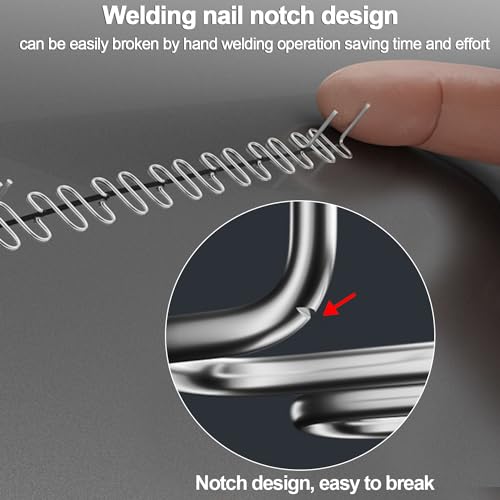 3000 PCS Plastic Welding Staples with Storage Box, 6 Different Shapes Hot Staples for Repair All Car Bumpers Cracks Daily Plastics Welder Supplies