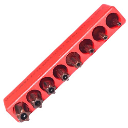 8-Piece 5 Point Torx Security Screwdriver Bit Set, TS8-TS40, 1-inch Long