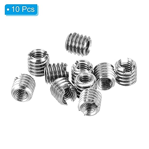 PATIKIL Thread Adapters Sleeve Reducing Nut, 10 Pcs M4*0.7 Male to M2.5 * 0.45 Female Repairing Insert Nut Screw Reducer Conversion Stainless Steel Fastener 4mm - size: M2.5xM4x4mm